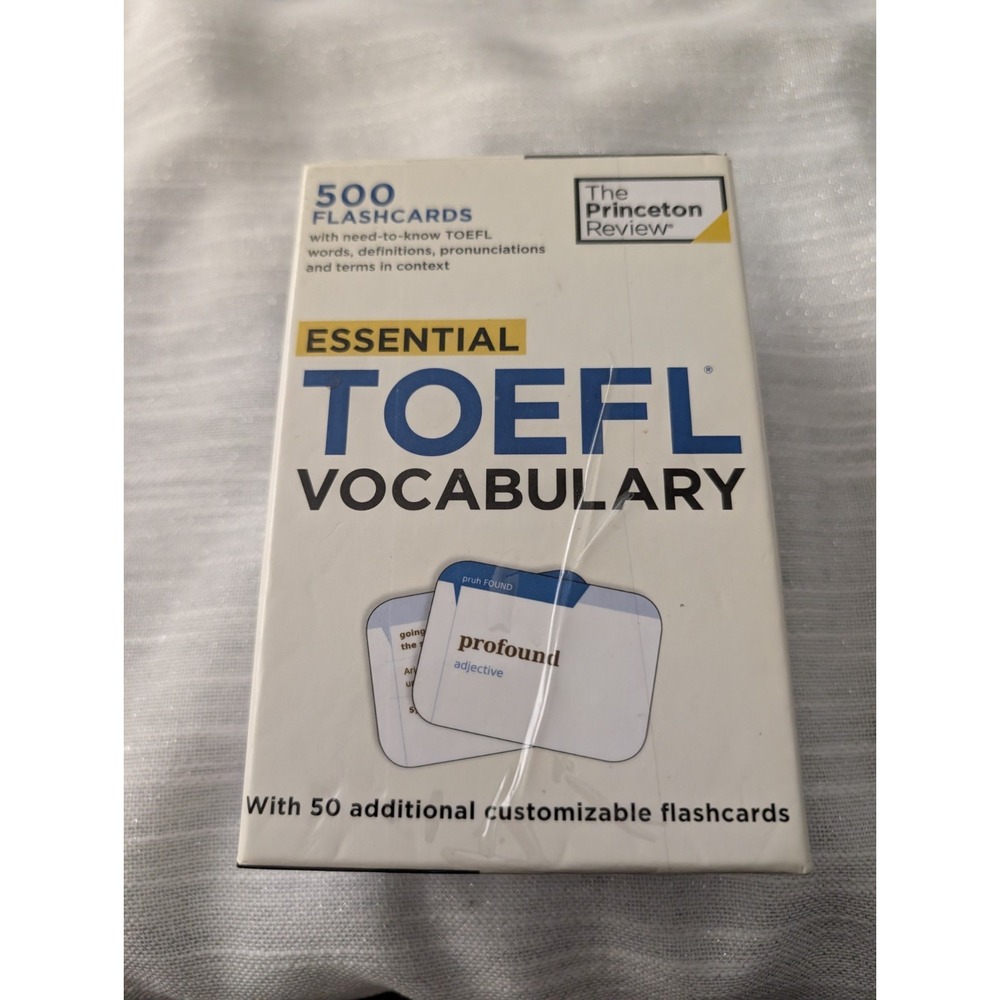 The Princeton Review Essential TOEFL Vocabulary 500 Flashcards NEW SEALED